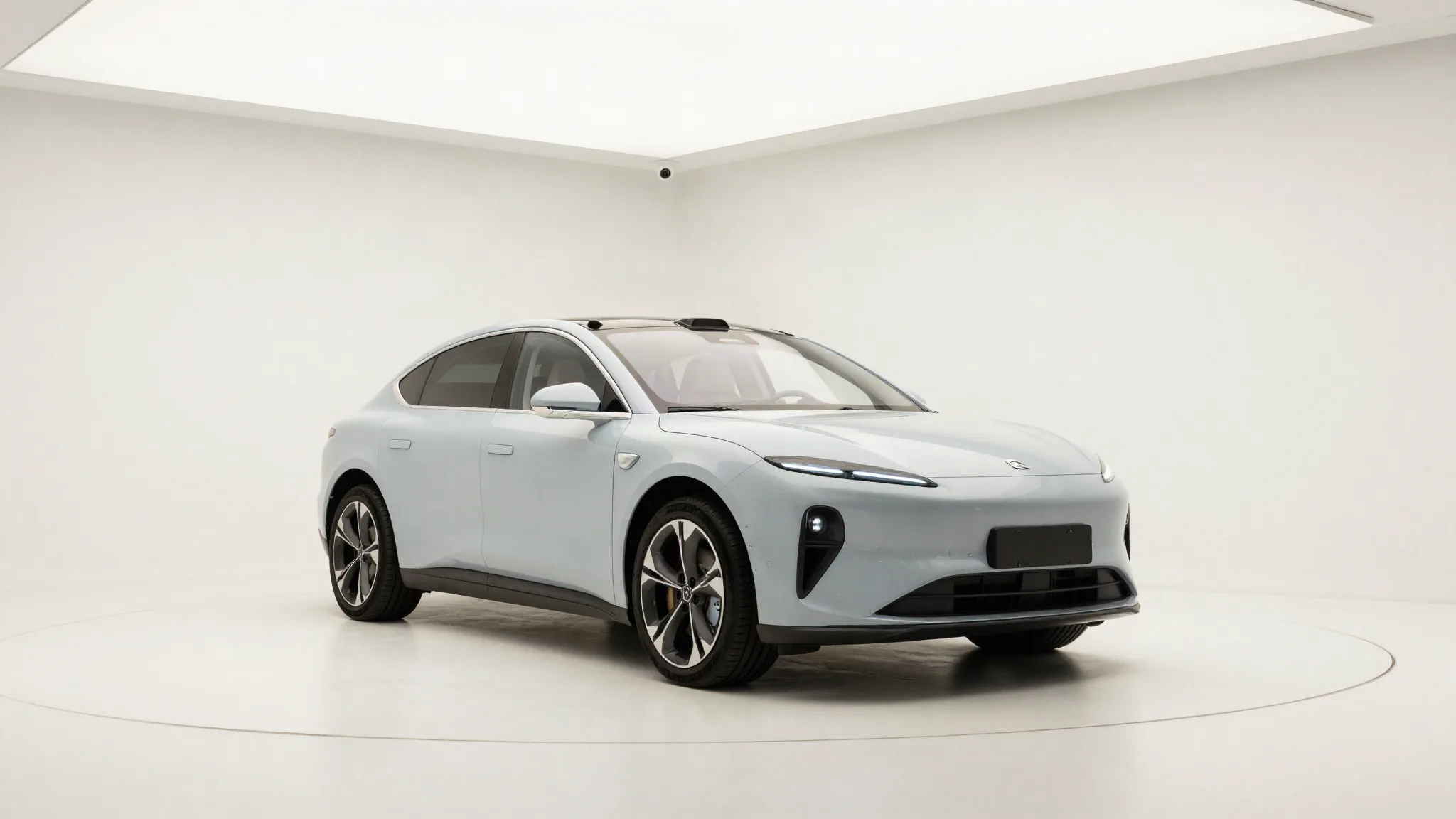 An electric car in the EV-X showroom
